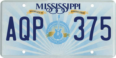 MS license plate AQP375