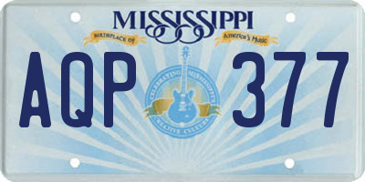 MS license plate AQP377