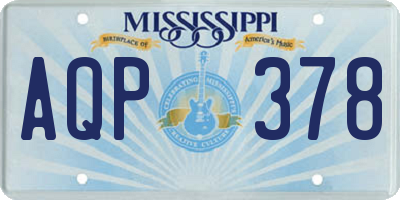 MS license plate AQP378