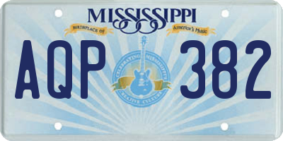 MS license plate AQP382