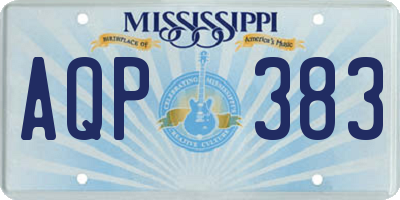 MS license plate AQP383