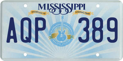 MS license plate AQP389