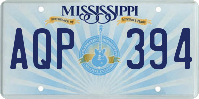 MS license plate AQP394