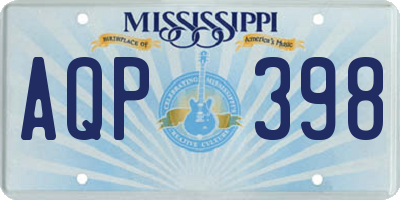 MS license plate AQP398