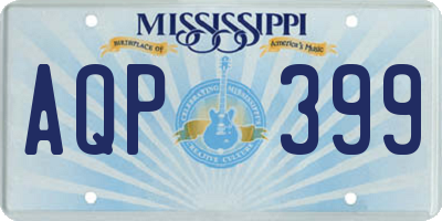 MS license plate AQP399