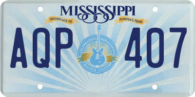 MS license plate AQP407
