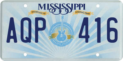 MS license plate AQP416
