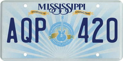 MS license plate AQP420