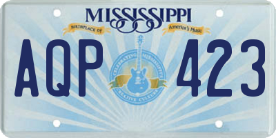 MS license plate AQP423