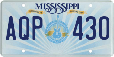 MS license plate AQP430