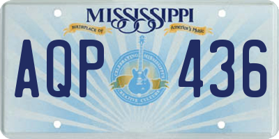 MS license plate AQP436