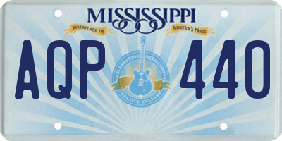 MS license plate AQP440