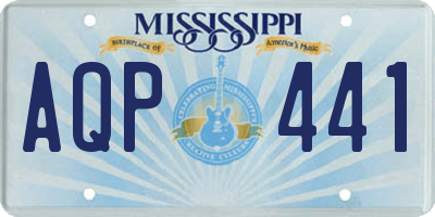 MS license plate AQP441