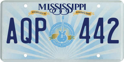 MS license plate AQP442