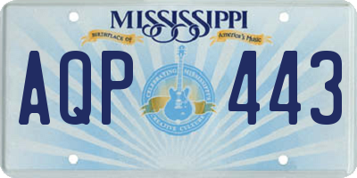 MS license plate AQP443