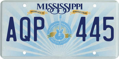 MS license plate AQP445