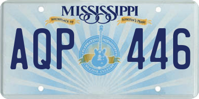 MS license plate AQP446