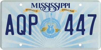 MS license plate AQP447