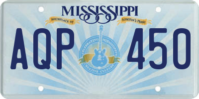 MS license plate AQP450
