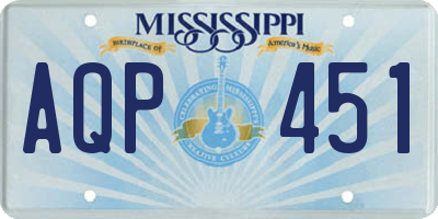 MS license plate AQP451
