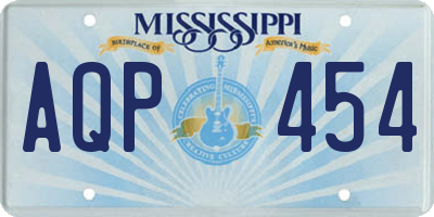 MS license plate AQP454