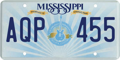 MS license plate AQP455
