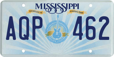 MS license plate AQP462