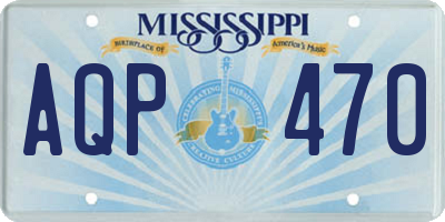 MS license plate AQP470
