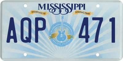 MS license plate AQP471