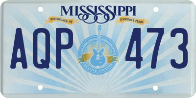 MS license plate AQP473
