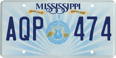 MS license plate AQP474