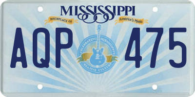MS license plate AQP475