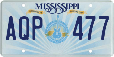 MS license plate AQP477
