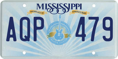 MS license plate AQP479