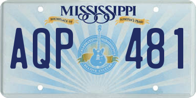 MS license plate AQP481