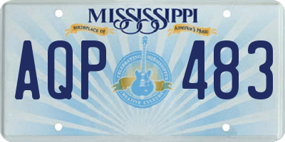 MS license plate AQP483