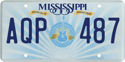 MS license plate AQP487