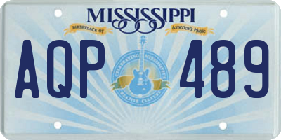 MS license plate AQP489