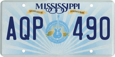 MS license plate AQP490