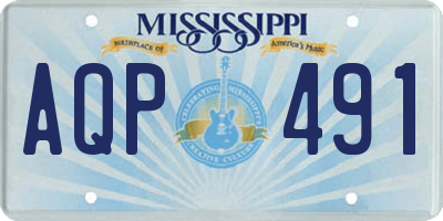 MS license plate AQP491