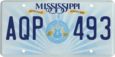 MS license plate AQP493