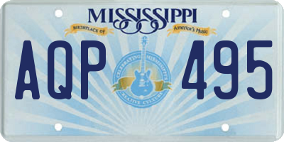 MS license plate AQP495