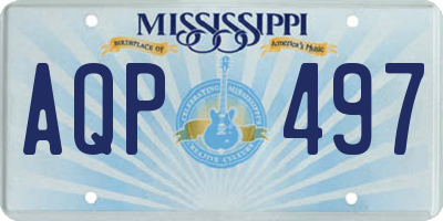 MS license plate AQP497