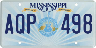MS license plate AQP498