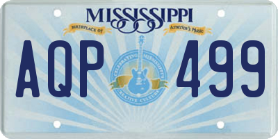 MS license plate AQP499