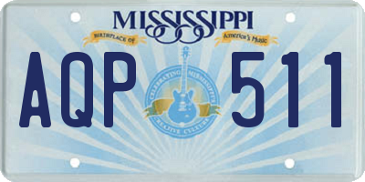 MS license plate AQP511