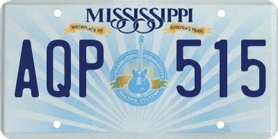 MS license plate AQP515