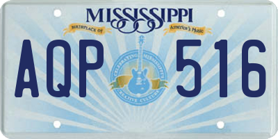 MS license plate AQP516