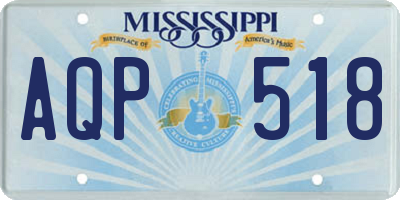 MS license plate AQP518