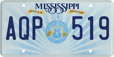 MS license plate AQP519